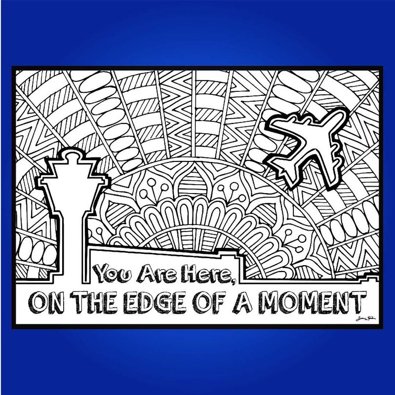 Coloring Broadway - COME FROM AWAY inspired Coloring Postcards (Set of 4) â€œMe & The Skyâ€ Collection, Broadway Musical Merchandise, Ideal Gift for a Broadway Theater Lover - Image 4